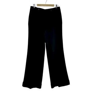 KARL LAGERFELD  Paris Wide Leg High Rise Cuffed Versatile Wear Black Pants 10